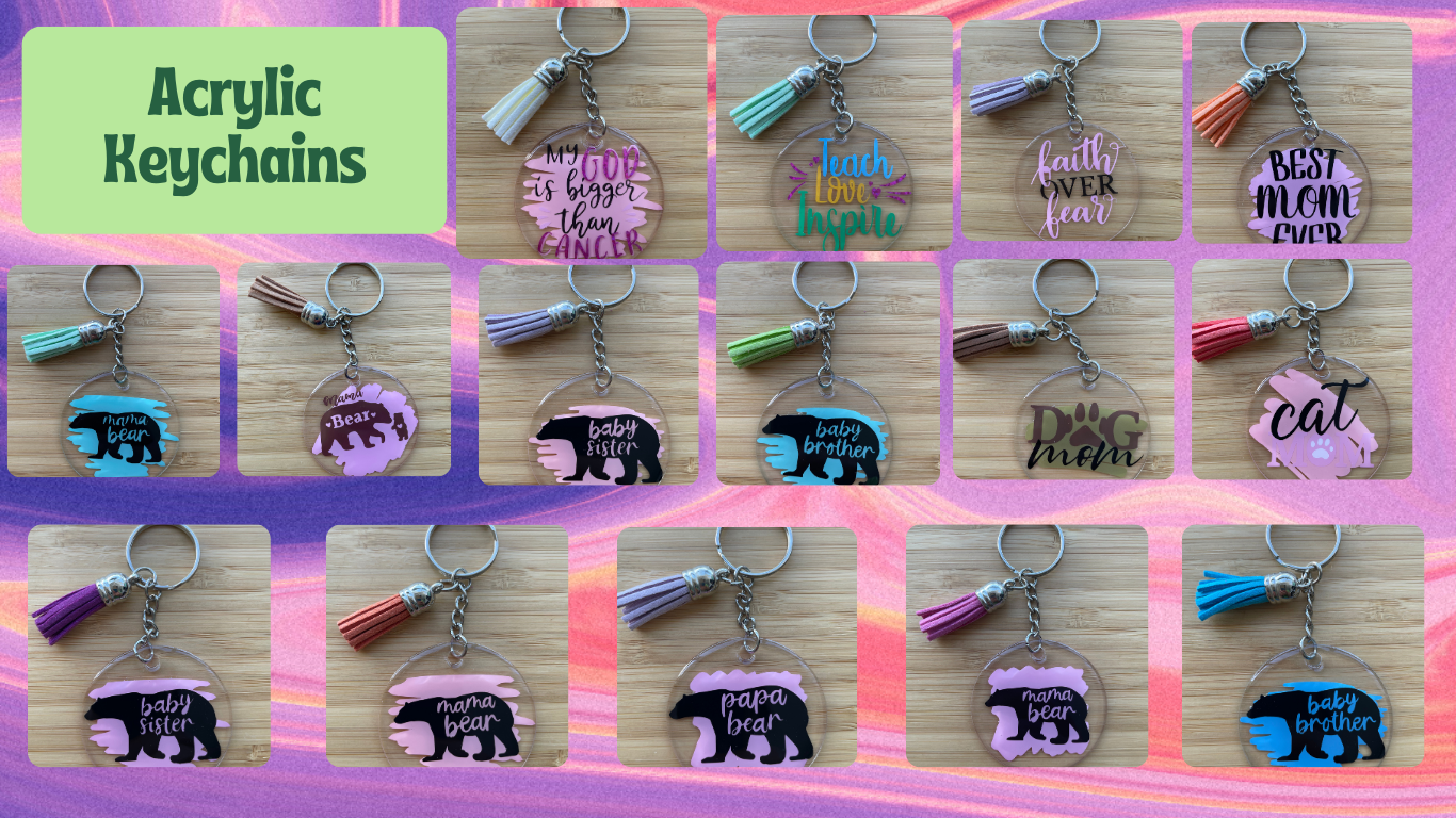 Pre-designed Acrylic Keychains